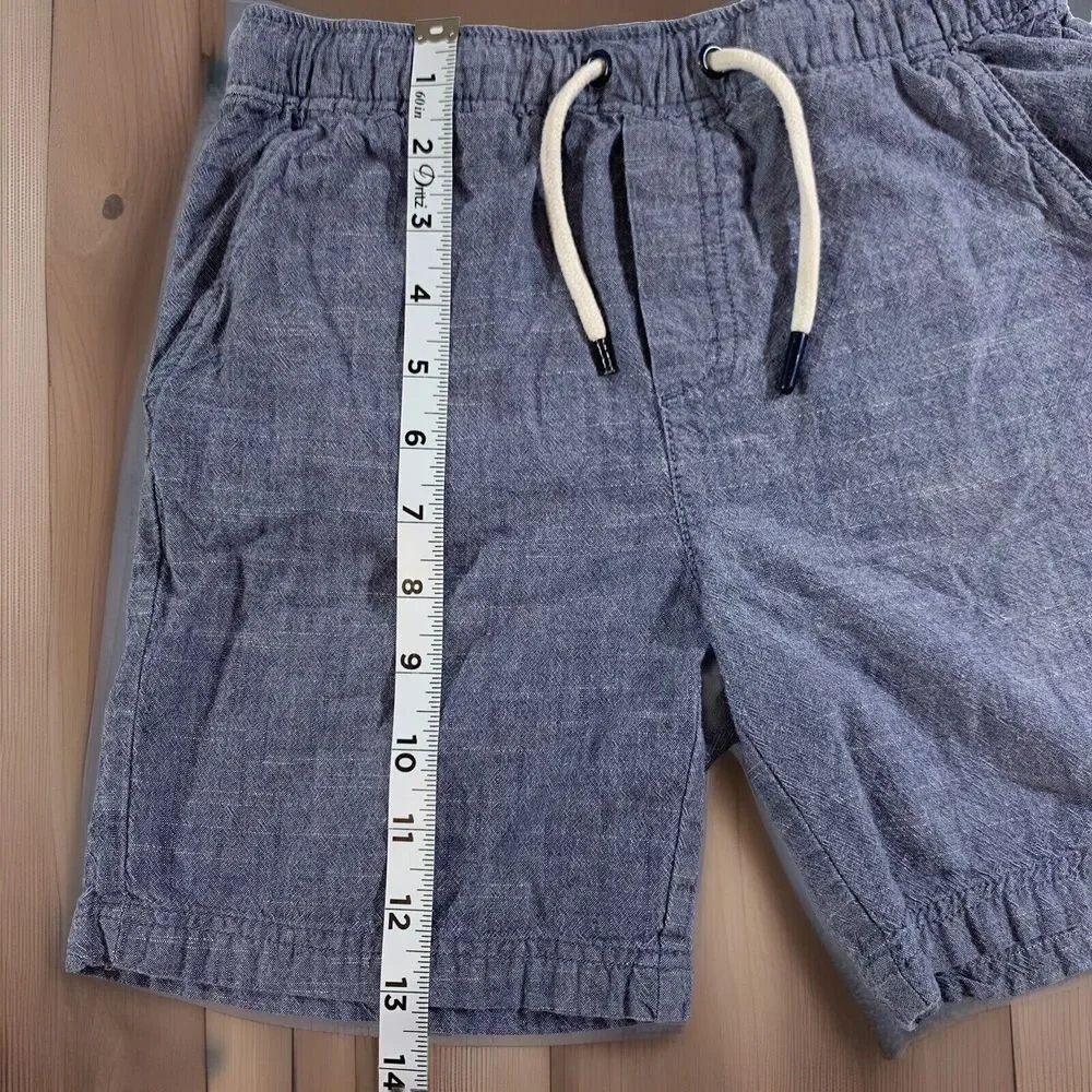 Boys‎ Tommy Bahama Light Blue Cotton Pull Up Shorts Size 7-8 (READ)